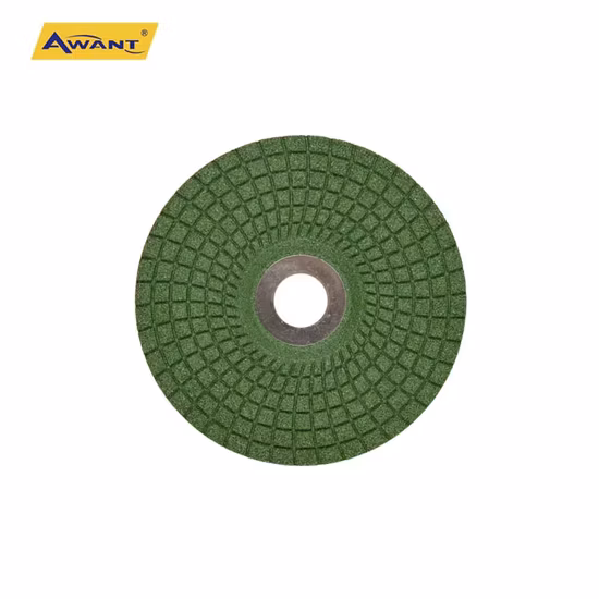 Muelas abrasivas flexibles de color verde de 4 pulgadas